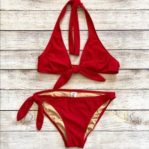 Newport News Red Halter Bikini, Size 10